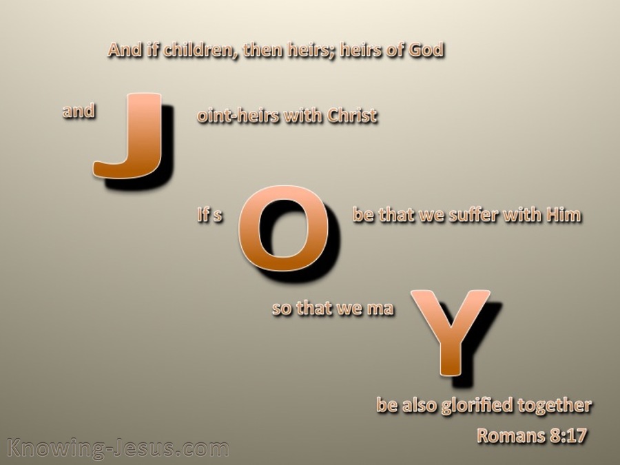 Romans 8:17 Joint Heirs With Christ (orange)